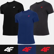 Koszulki męskie - Koszulka Męska 4f T-shirt Zestaw 3 Szt. Tz57 Podkoszulek Bawełniany L - miniaturka - grafika 1