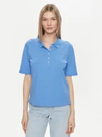 Koszulki i topy damskie - Tommy Hilfiger Polo 1985 WW0WW37820 Niebieski Regular Fit - miniaturka - grafika 1