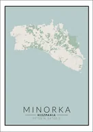 Plakaty - Galeria Plakatu, Minorka mapa kolorowa, 40x50 cm - miniaturka - grafika 1