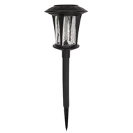 Lampy ogrodowe - Lampa solarna LED 43 cm czarna - miniaturka - grafika 1