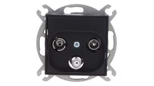 Karlik Gniazdo antenowe RTV-SAT końcowe MINI Czarny 12MGS - Gniazdka elektryczne - miniaturka - grafika 1