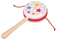Zabawki interaktywne dla dzieci - Instrument muzyczny w kolorowe gwiazdki bębenek skrętny Bigjigs Toys Twist BJ926 - miniaturka - grafika 1