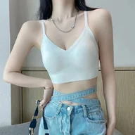 Biustonosze - Bezszwowy biustonosz push-up - M Biały - miniaturka - grafika 1