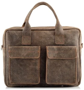 Torba zamszowa na laptopa 15,6" beżowa BV82 - Torby męskie - miniaturka - grafika 1