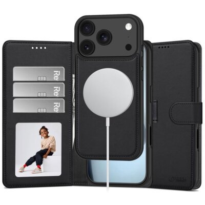 Etui TECH-PROTECT Wallet MagSafe do Apple iPhone 17 Pro Max/18 Pro Max Czarny matowy