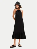 Sukienki - Desigual Sukienka letnia Leila 24SWVK64 Czarny Regular Fit - miniaturka - grafika 1