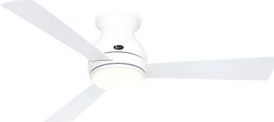 Energooszczędny wentylator sufitowy z oświetleniem LED i pilotem Eco Pallas Biały Biały / Jasnoszary łopatki 116 cm - Wentylatory sufitowe - miniaturka - grafika 1