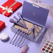 Pędzle do makijażu - Eigshow Beauty EcoPro Bamboo Fiber 11 pędzli Sunset Mist Purple - miniaturka - grafika 1