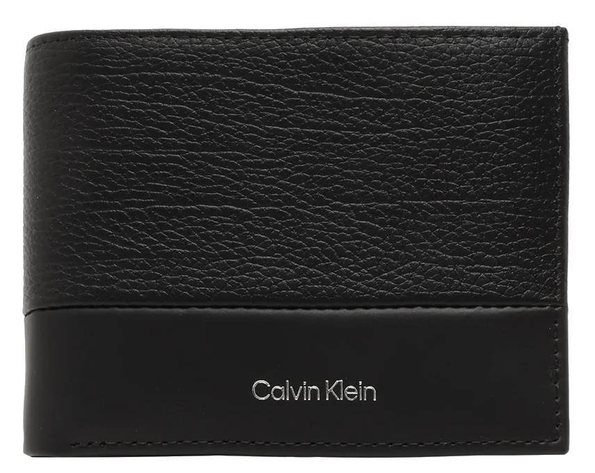 Portfel męski skórzany CALVIN KLEIN poziomy czarny skóra naturalna RFiD