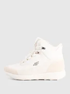 Śniegowce damskie - 4F Buty zimowe śniegowce DCX z ociepliną Primaloft damskie - kremowe 41 - miniaturka - grafika 1