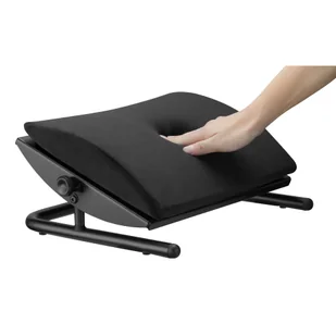 Podstawa ergonomiczna pod nogi, wyjmowana miękka poduszka, czarny, stal, 25 kg nośność, Powerton - Podnóżki, podpórki, podkładki - miniaturka - grafika 6