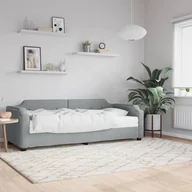 Łóżka - Sofa z materacem, jasnoszara, 90x190 cm, tkanina Lumarko! - miniaturka - grafika 1