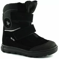 Buty dla dziewczynek - Śniegowce dla dzieci z membraną Renbut 22-3312 Czarne - miniaturka - grafika 1