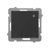 Wyłączniki światła i elektryczne - LEDart krzyżowy, Ospel SONATA ŁP-4R/m/33, bez ramki, kolor czarny metalik - miniaturka - grafika 1