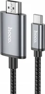 Kable komputerowe i do monitorów - Kabel Hoco HOCO kabel Typ C do HDMI 4K 30Hz UA27 2 m stalowy szary - miniaturka - grafika 1