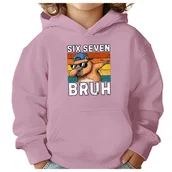 Bluzy dla dziewczynek - BLUZA DZIECIĘCA 67 SIX SEVEN VIRAL CAPYBARA 122-128 CHŁOPIĘCA DZIEWCZĘCA - miniaturka - grafika 1