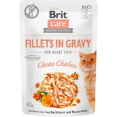 Mokra karma dla kotów - Brit Care Cat Fillets in gravy kurczak 85 g filety kurczaka w sosie - miniaturka - grafika 1