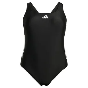adidas Damski strój kąpielowy z 3 paskami w kształcie litery C (duży rozmiar) XL, czarny/biały, XL More - Stroje kąpielowe - miniaturka - grafika 1