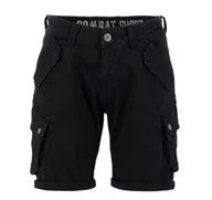 Spodnie męskie - spodnie bojówki krótkie ALPHA INDUSTRIES - COMBAT SHORT BLACK-34 - miniaturka - grafika 1