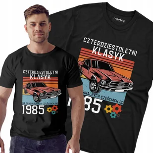 Koszulka urodzinowa 30 40 50 60 70 letni klasyk na oryginalnych częściach - Koszulki męskie - miniaturka - grafika 1