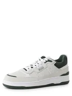 Trampki męskie - Polo Ralph Lauren Męskie tenisówki ze skóry Mężczyźni skóra biały|zielony jednolity, 42 - miniaturka - grafika 1