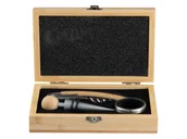 Pozostałe akcesoria barmańskie - Masterpro Zestaw do wina w bambusowej skrzynce, 3 elementy - miniaturka - grafika 1