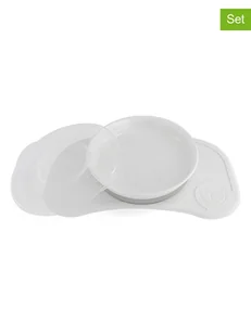 Twistshake 2-częściowy zestaw w kolorze białym do nauki jedzenia - Sztućce dla dzieci - miniaturka - grafika 1