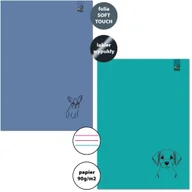 Zeszyty szkolne - Zeszyt A4/32K 3-linie kolor 90g Psy 6szt - miniaturka - grafika 1