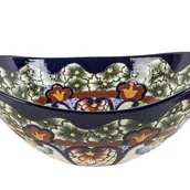 Umywalki - Meksykańska ceramiczna umywalka nablatowa z reliefem Juanetta Prima – owalna umywalka 46 x 38 x 15 cm Umywalka Talavera z motywami - miniaturka - grafika 1