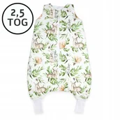 Śpiworki dla dzieci - CAŁOROCZNY ŚPIWOREK Z NOGAWKAMI 56-68 XS 2,5 TOG BAWEŁNA100% PRODUKT POLSKI - miniaturka - grafika 1