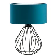 Lampy stojące - Loftowa lampka nocna z drutów w kolorze czarnym LUKKA - miniaturka - grafika 1