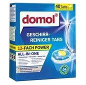 Środki do zmywarek - Domol All in 1 40 sztuk – niemieckie kapsułki do zmywarki, skuteczne mycie i nabłyszczanie naczyń - miniaturka - grafika 1