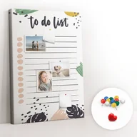 Tablice i flipcharty - Korkowy Organizer na Notatkl, Tablica 70x100 cm + Kolorowe Pinezki - Planer rzeczy do zrobienia - miniaturka - grafika 1