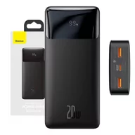Powerbanki - Powerbank Baseus Bipow 20000mAh, 2xUSB, USB-C, 20W (czarny) - miniaturka - grafika 1