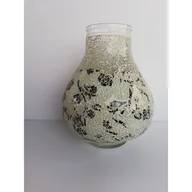 Lampiony i znicze - Znicz Witraż New Mini Karafka biało-czarny Ilumini - miniaturka - grafika 1