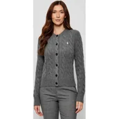 Swetry damskie - POLO RALPH LAUREN Wełniany kardigan Slim Fit z dodatkiem kaszmiru - miniaturka - grafika 1