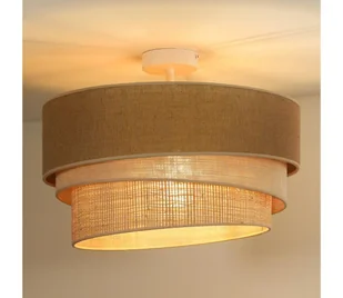 Duolla - Żyrandol natynkowy YUTE TRIO 3xE27/15W/230V śr. 60 cm brązowy/szary/beżowy - Lampy sufitowe - miniaturka - grafika 1