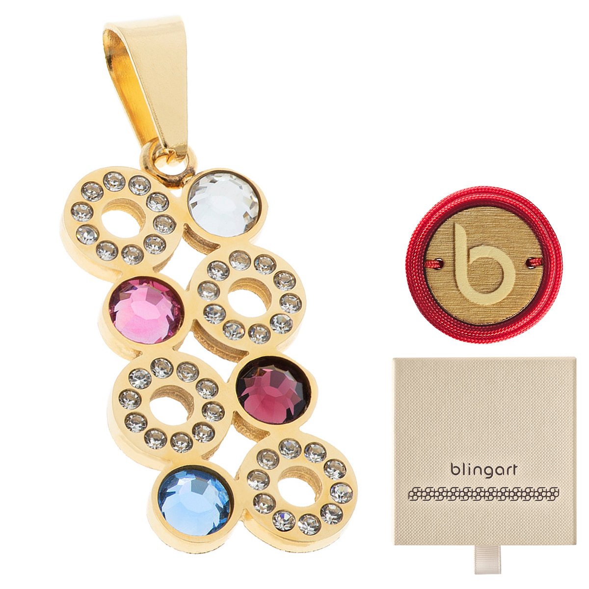 Zawieszka pozłacana damska cyrkonie stal chirurgiczna prezent BLINGART