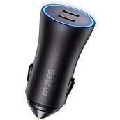 Ładowarki samochodowe - Baseus Golden Contactor Pro, 2x USB-C, 40W CGJP000013 Szara - miniaturka - grafika 1