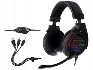 TRACER GAMEZONE Aligator RGB Rainbow LED - Słuchawki - miniaturka - grafika 1
