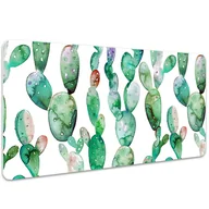 Podkładki na biurko - Mata ochronna na biurko Kaktusy Akwarela 100x50 cm, Dywanomat - miniaturka - grafika 1