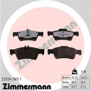 Klocki hamulcowe - komplet ZIMMERMANN 23334.965.1 - Klocki hamulcowe - miniaturka - grafika 1