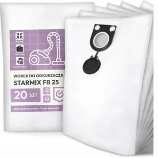 20x Worek do Odkurzacza Starmix Fb 25 Syntetyczny Pojemny Mocny Worki G9 - Worki do odkurzaczy - miniaturka - grafika 1