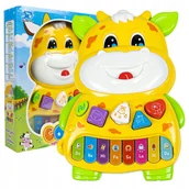 Zabawki interaktywne dla dzieci - Kolorowe Pianino Edukacyjne Interaktywne Organki Dźwięki Krówka Dla Dzieci - miniaturka - grafika 1