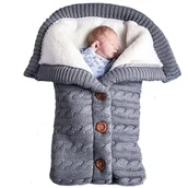 Śpiworki dla dzieci - Śpiworek śpiwór do wózka dla niemowląt kocyk otulacz ocieplany rożek becik - miniaturka - grafika 1