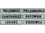 Odzież robocza - Imiennik Funkcyjny Odblaskowy Haftowany Na Rzepie 10 X 2 Cm - miniaturka - grafika 1