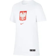 Koszulki sportowe męskie - Nike, Koszulka Juniorska, Poland B Tee Evergreen Crest CU1212 100, biały, rozmiar M - miniaturka - grafika 1