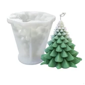 Świece - Forma silikonowa do świec wosku mydła żywicy gipsu CHOINKA ŚWIATECZNA  XXL - miniaturka - grafika 1