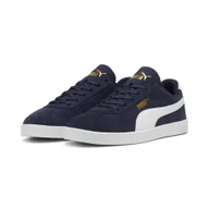 Buty trekkingowe męskie - Sneakersy zamszowe unisex PUMA Club II PUMA Navy White Gold Blue - miniaturka - grafika 1