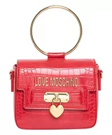Torebki damskie - Love Moschino Damska torba na ramię Borsa Pu St.Croco Rosso, niebieski denim, 14 x 16 x 5 - miniaturka - grafika 1